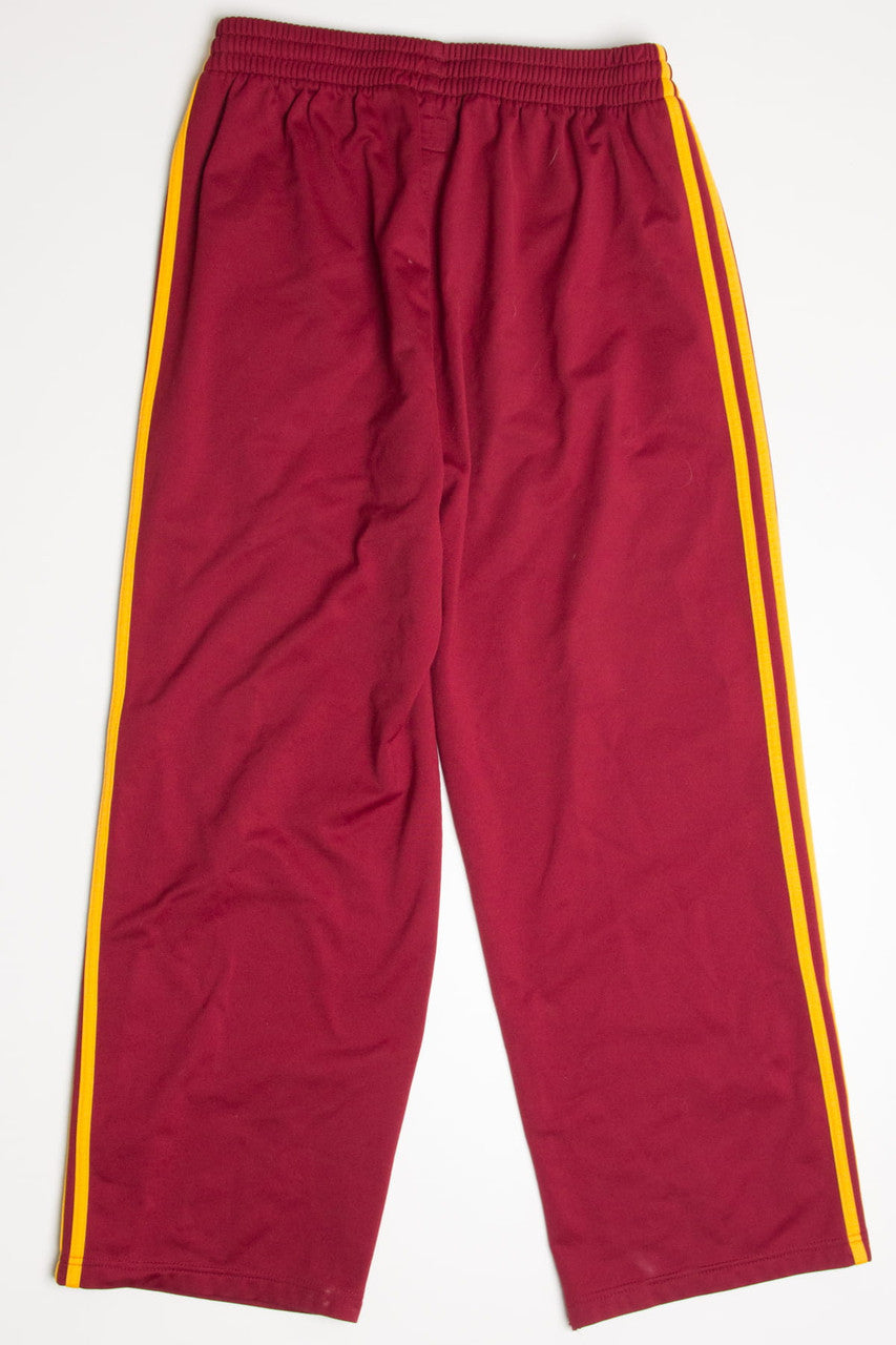 Red & Orange Striped Adidas Track Pants (sz. M)