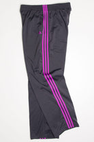 Grey & Purple Striped Adidas Track Pants (sz. XL)