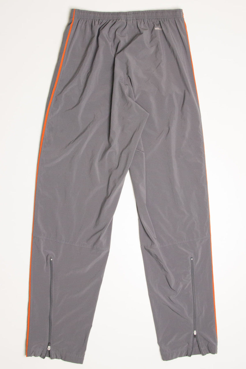 Nike Grey & Orange Striped Track Pants (sz. M)