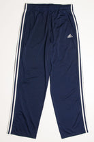 Navy Adidas Striped Track Pants (sz. L)