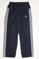 Navy 3 Striped Adidas Track Pants (sz. M)