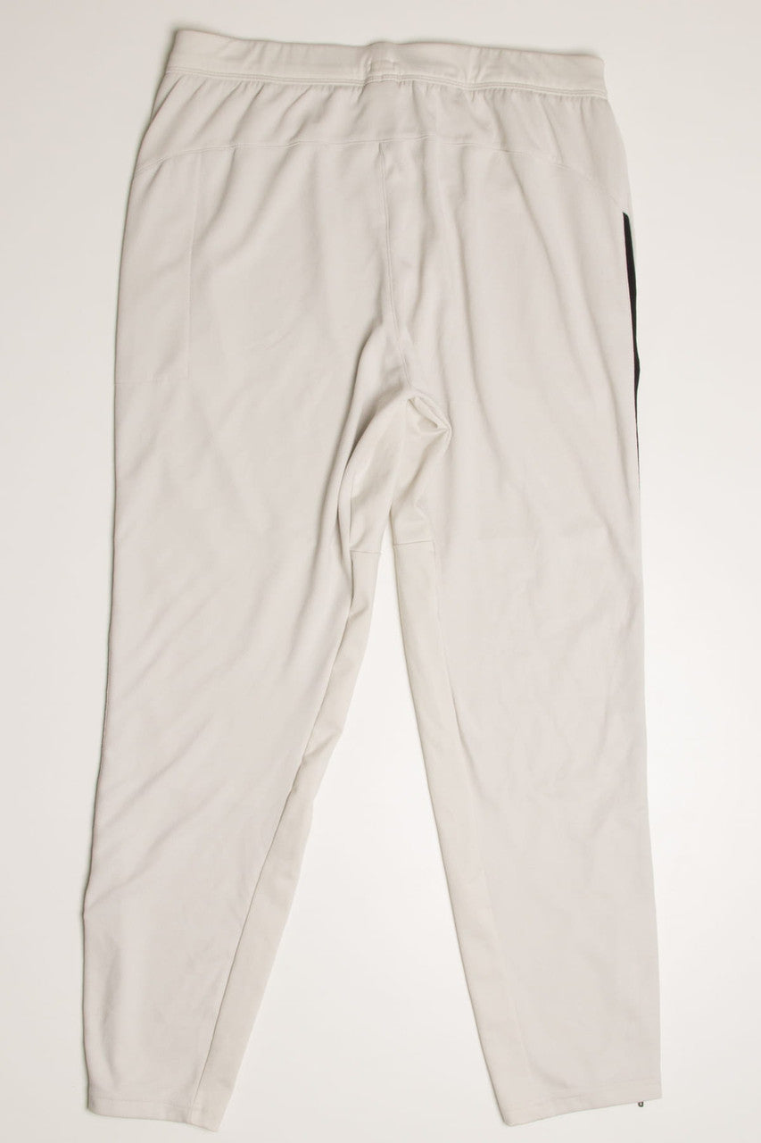 Ivory Tapered Leg Adidas Track Pants (sz. L)