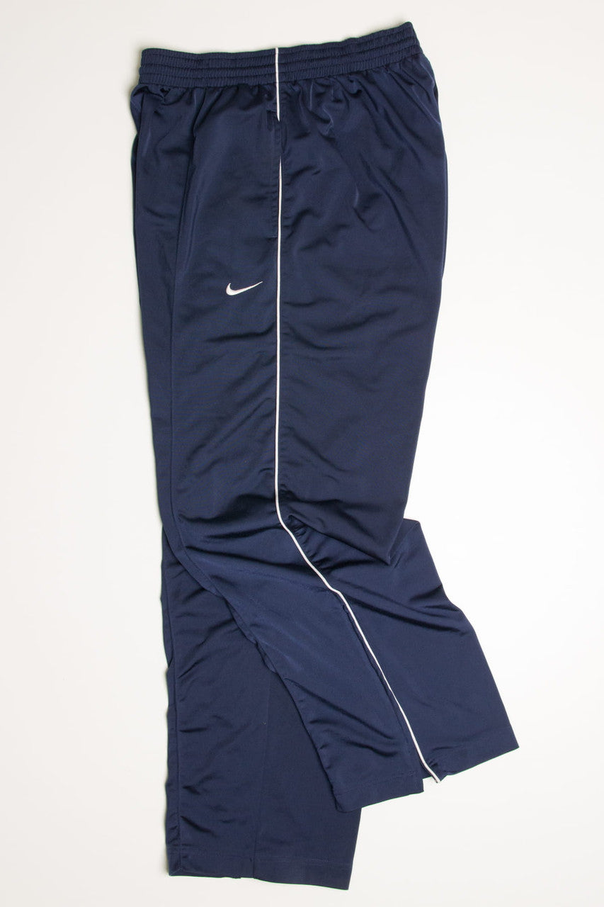 Navy Front Seamed Nike Track Pants (sz. L)