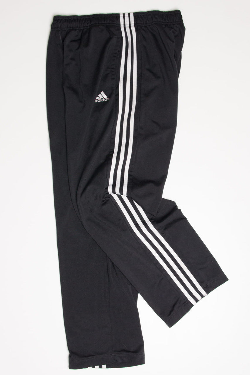 Black Adidas Wide Leg Track Pants (sz. L)
