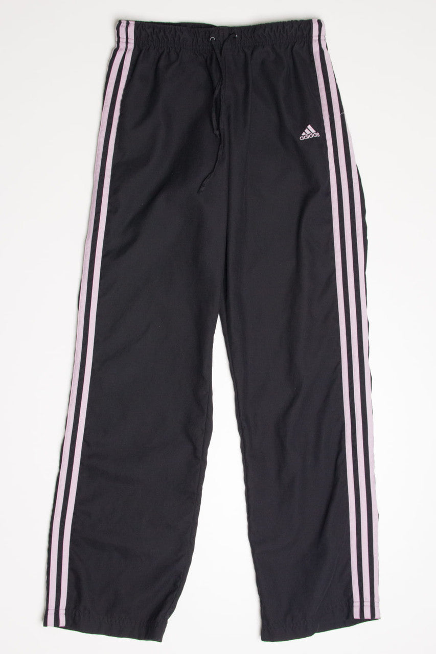 Black Adidas Three Stripes Track Pants (sz. M)
