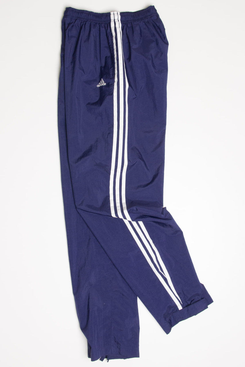 Blue Adidas Nylon Track Pants (sz. M)