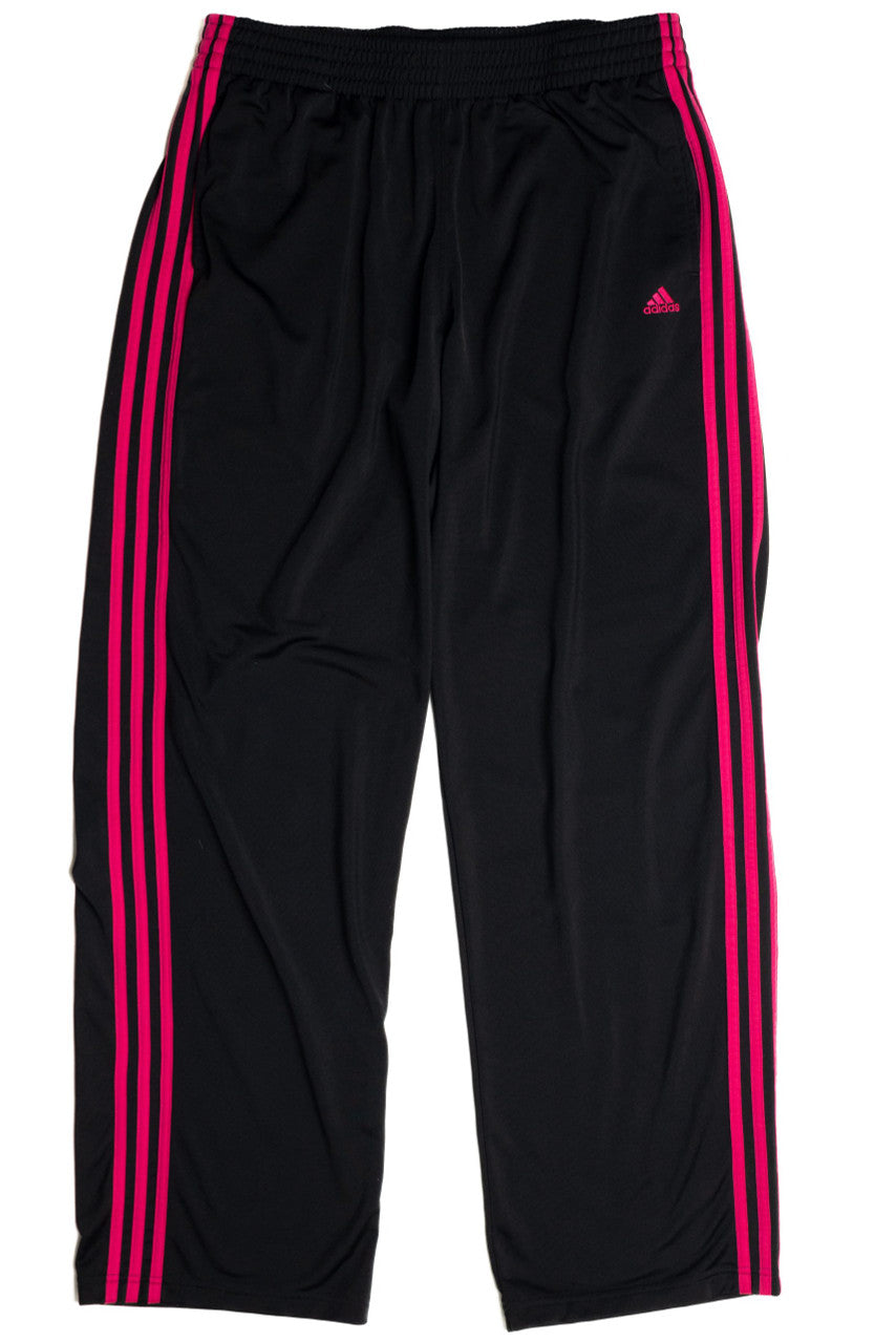 adidas pants pink stripes