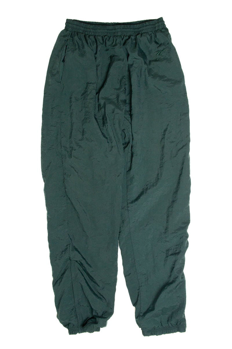 Dark Green Reebok Nylon Jogger Track Pants
