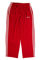 Red Triple Stripe Adidas Track Pants