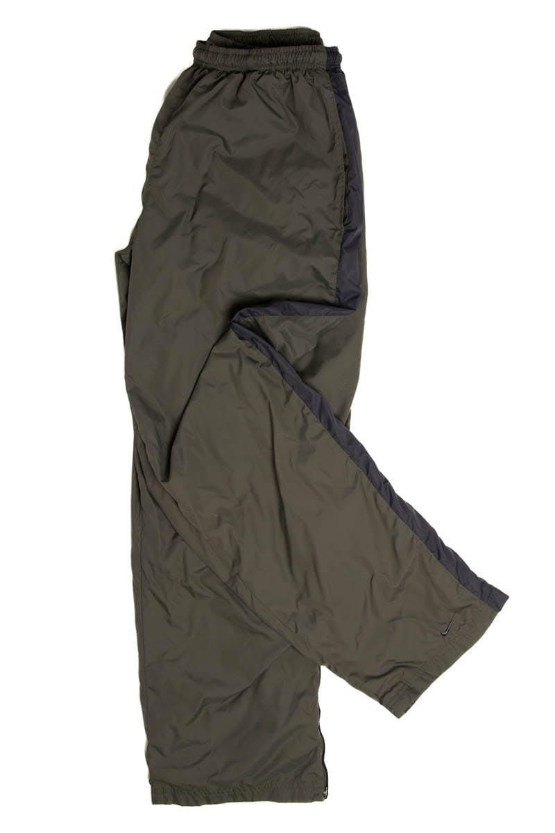 Army Green Nylon Nike Track Pants
