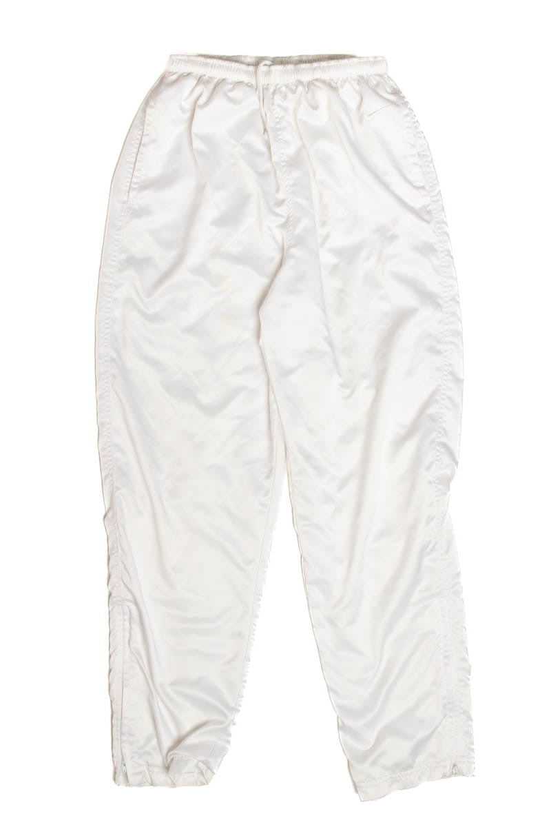 Nike White Satin Track Pants