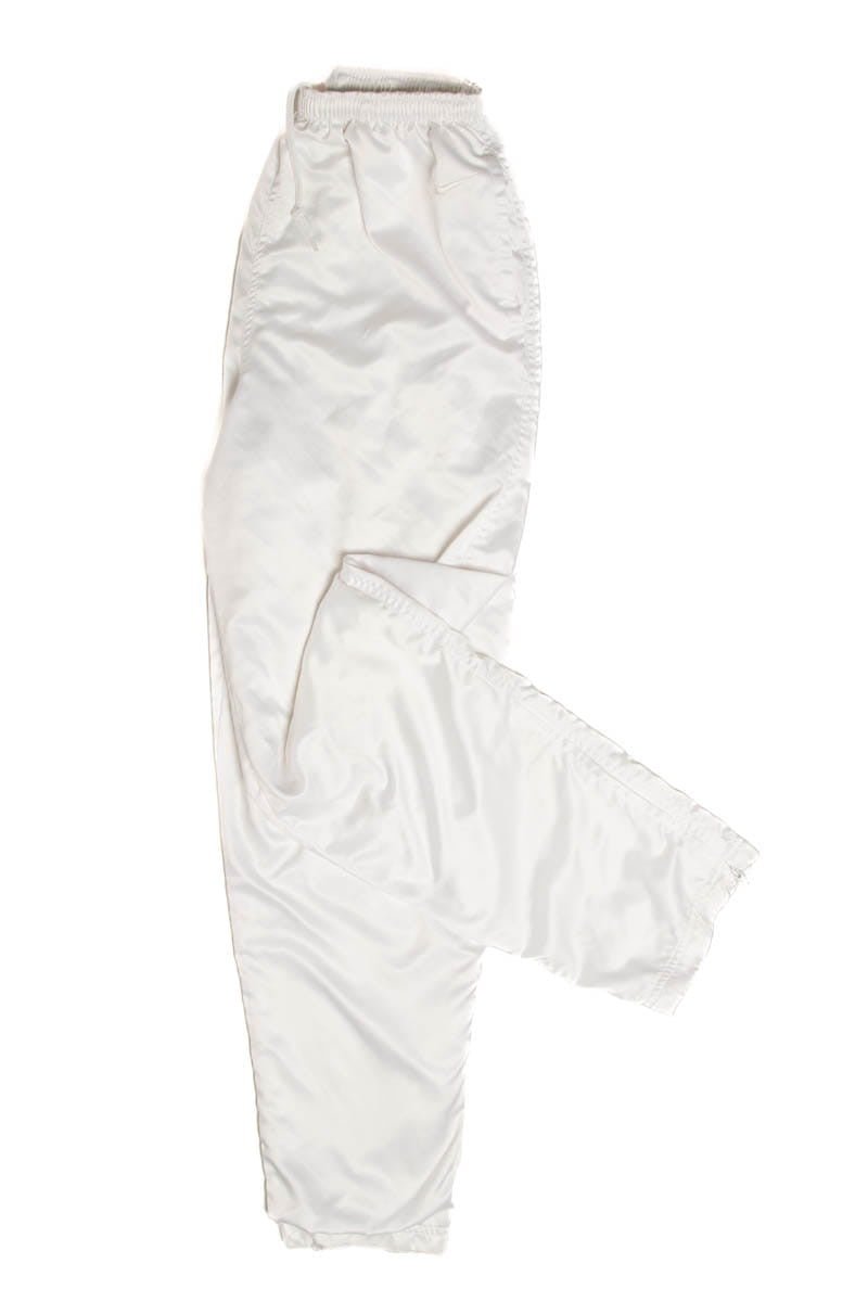Nike White Satin Track Pants