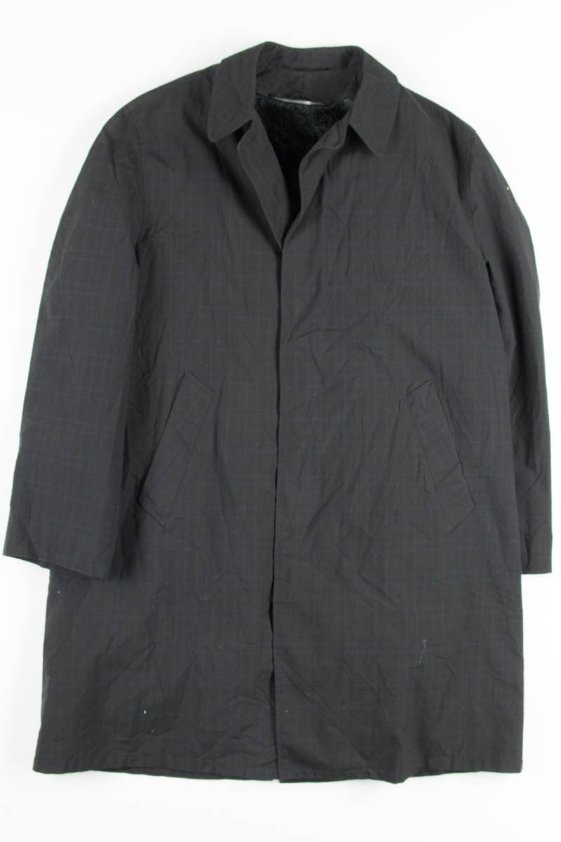 Grey Plaid Vintage Top Coat