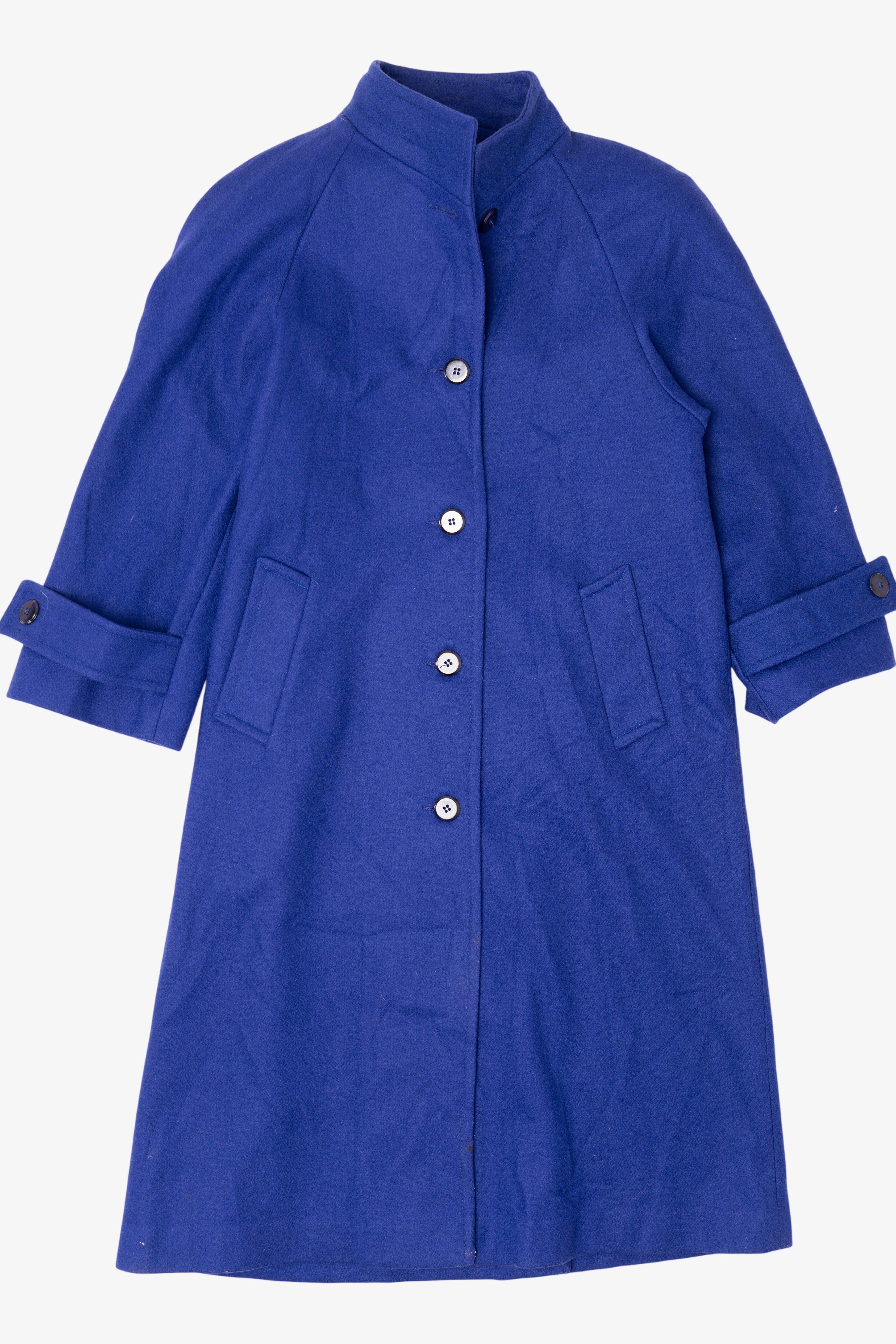 Vintage Blue Andrea Marin Trench Coat (1980s)