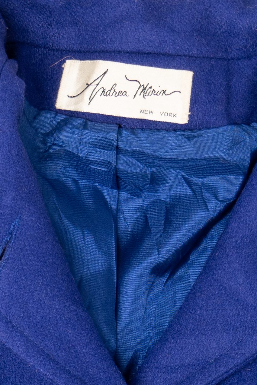 Vintage Blue Andrea Marin Trench Coat (1980s)