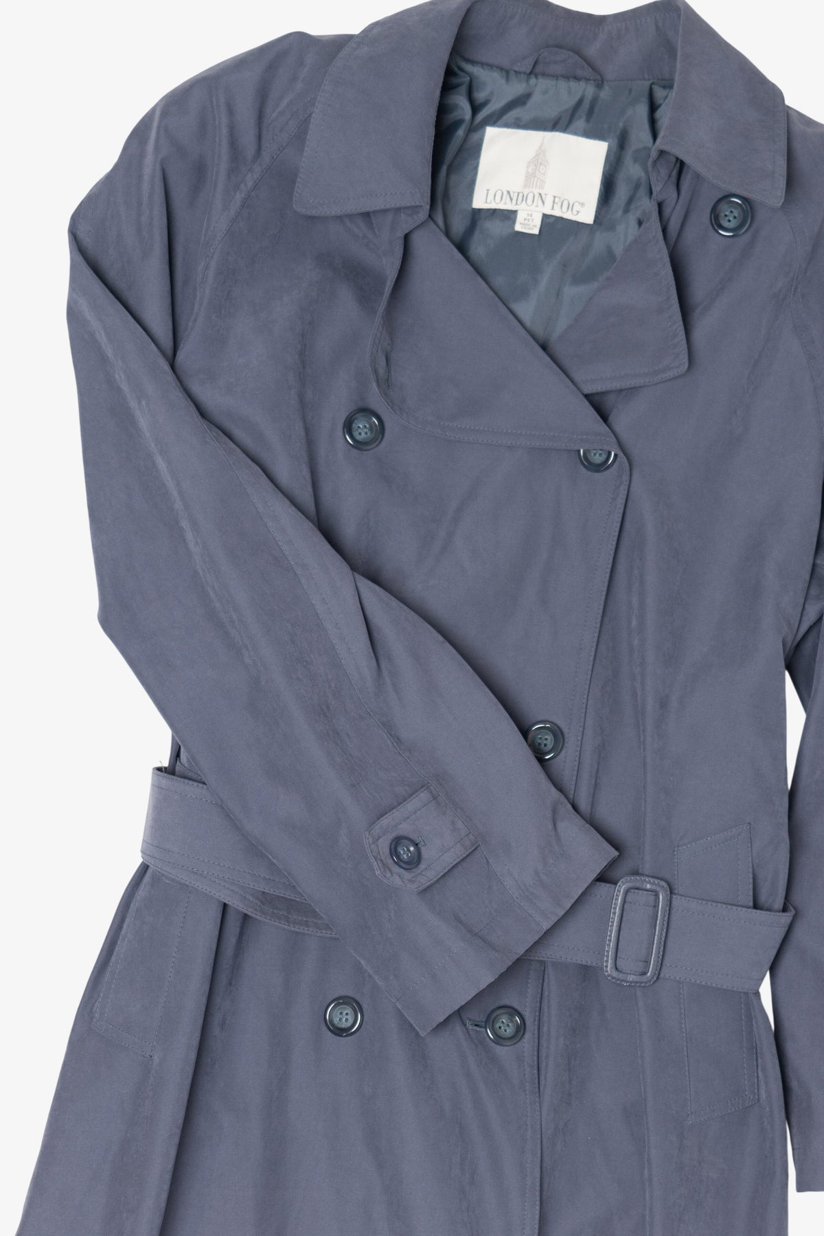 Vintage Gray London Fog Trench Coat (1980s)