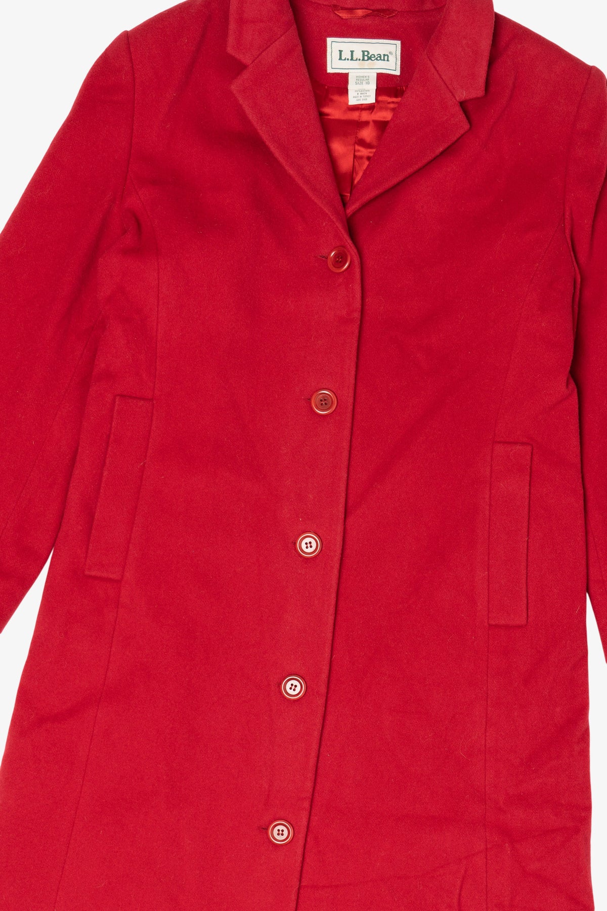 Vintage Red L.L. Bean Trench Coat (1990s)
