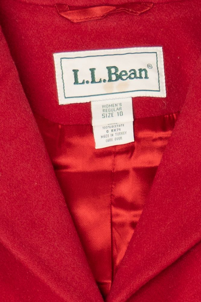 Vintage Red L.L. Bean Trench Coat (1990s)