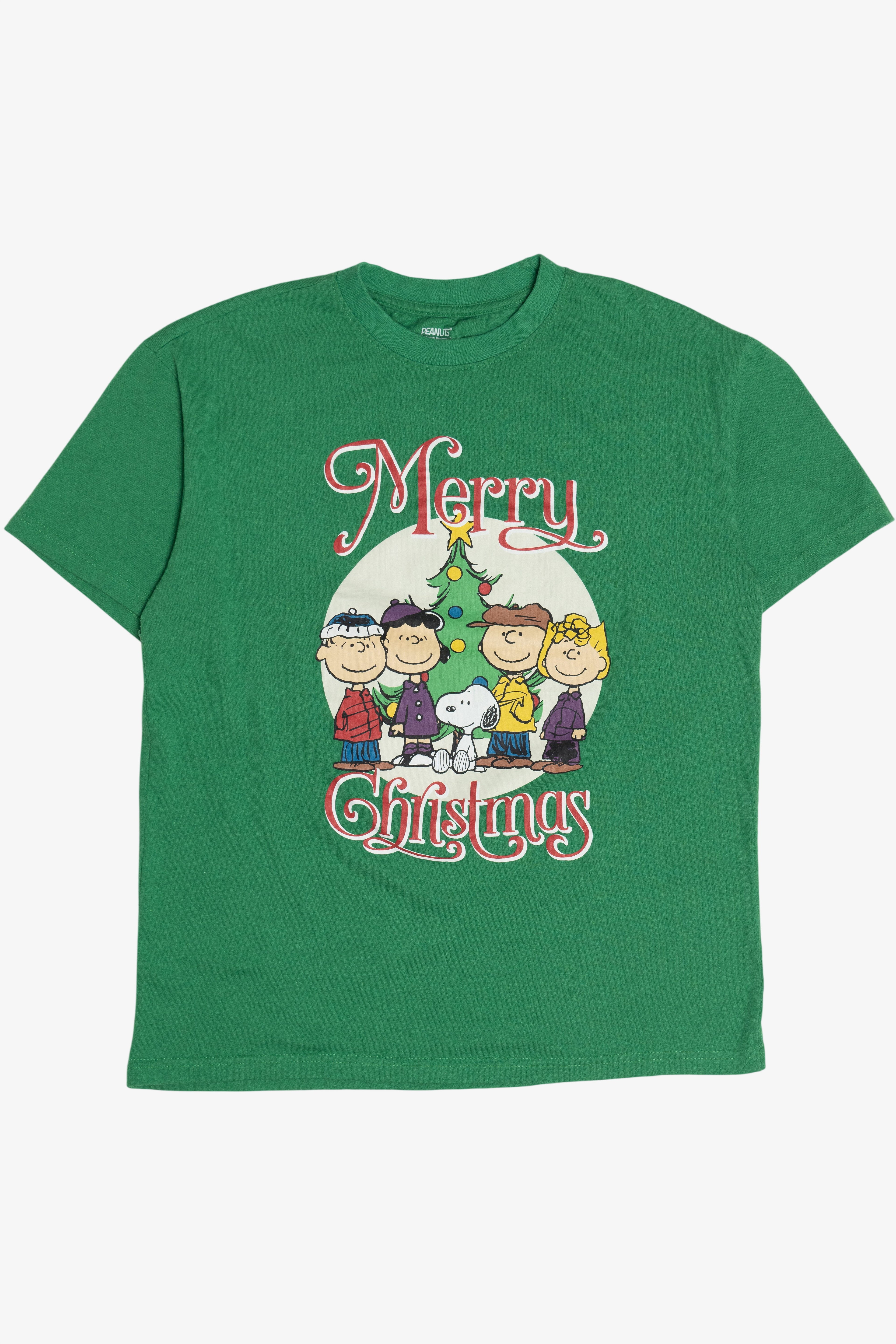 "Merry Christmas" Charlie Brown & Snoopy Peanuts Gang T-Shirt (2020s)