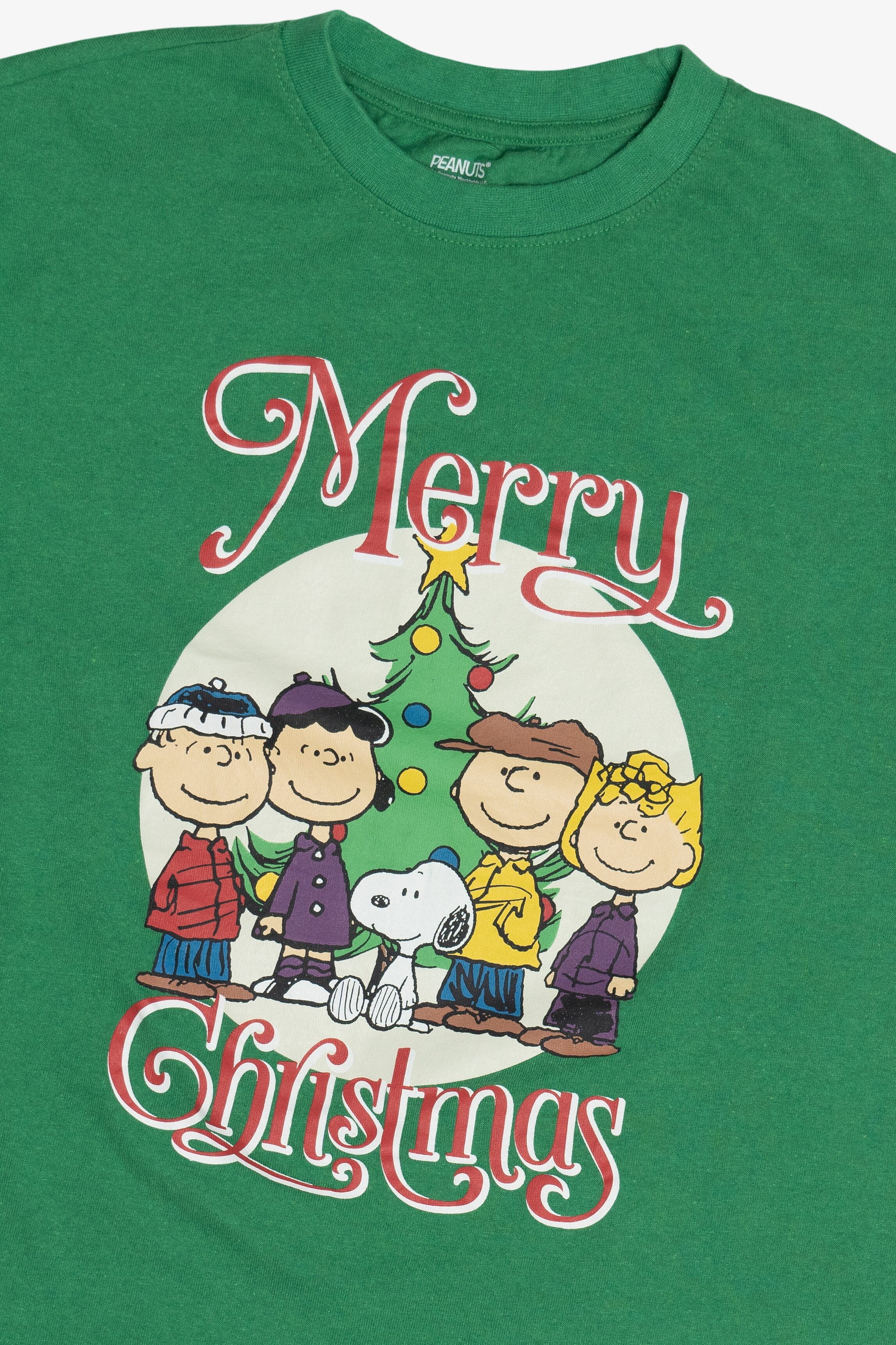 "Merry Christmas" Charlie Brown & Snoopy Peanuts Gang T-Shirt (2020s)