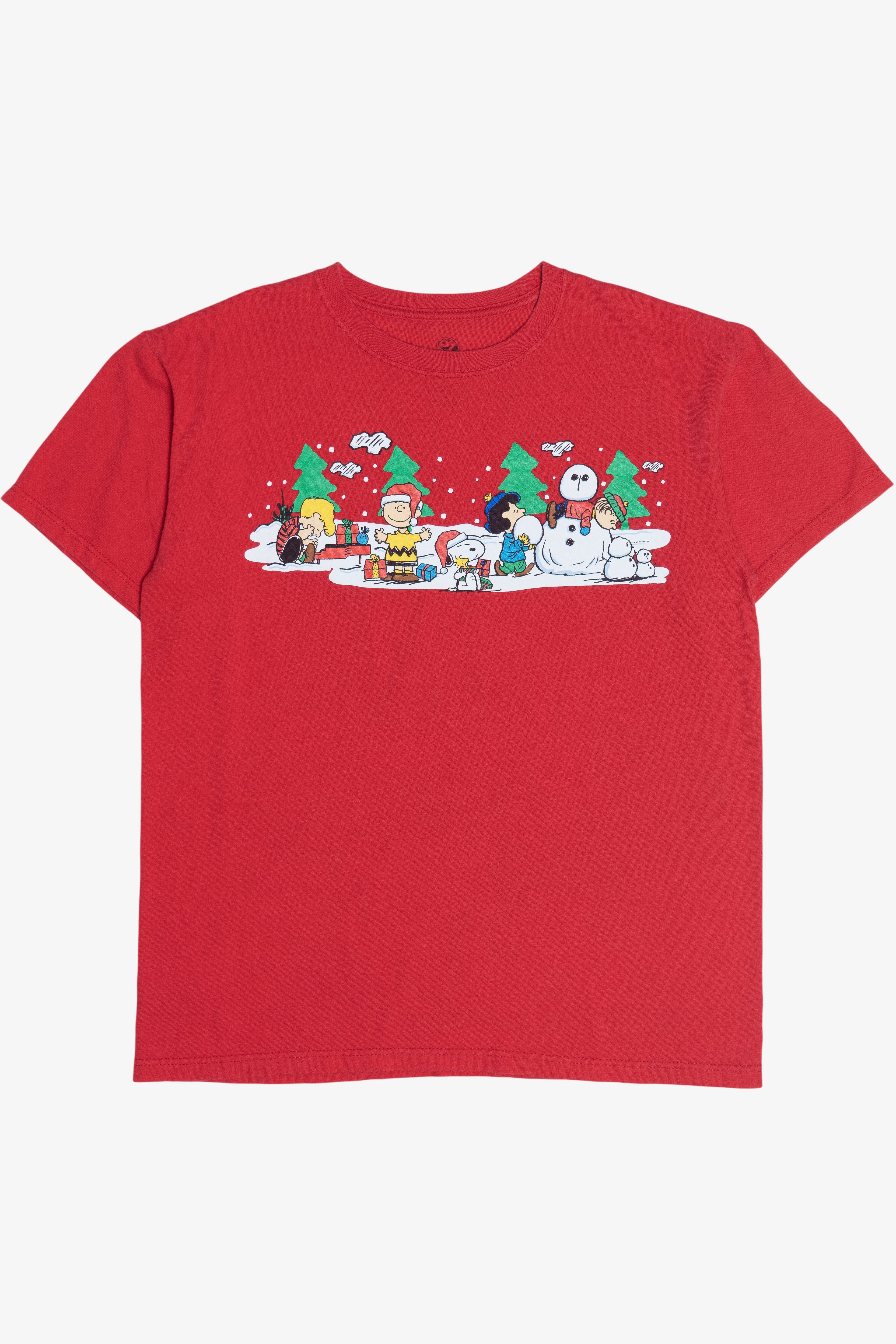 Charlie Brown & Snoopy Peanuts Gang Winter Scene T-Shirt (2010s)