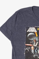Navy Blue Star Wars A New Hope Japanese Poster T-Shirt (2000s)
