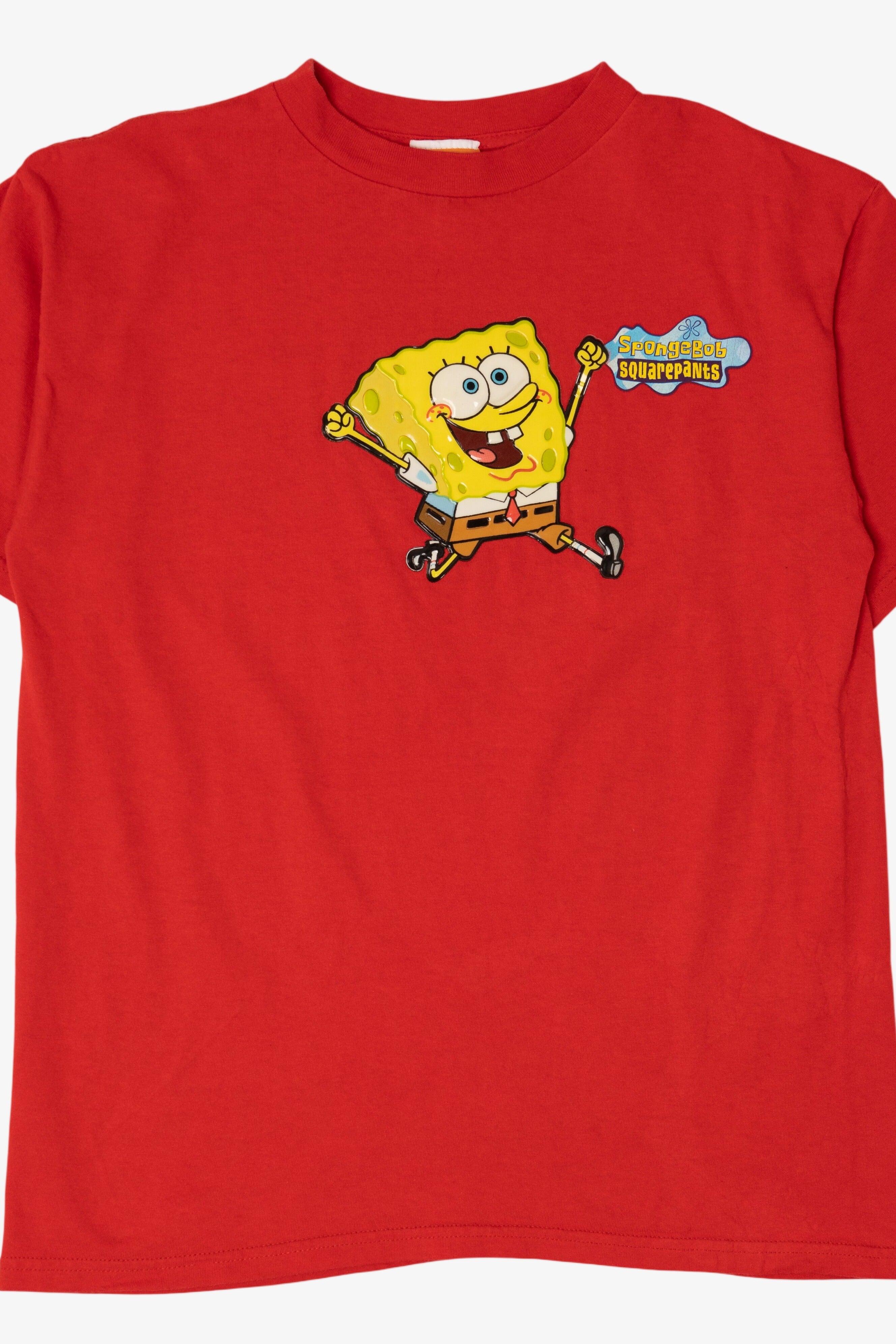 Vintage Red Nickelodeon Spongebob Squarepants T-Shirt (2000s)