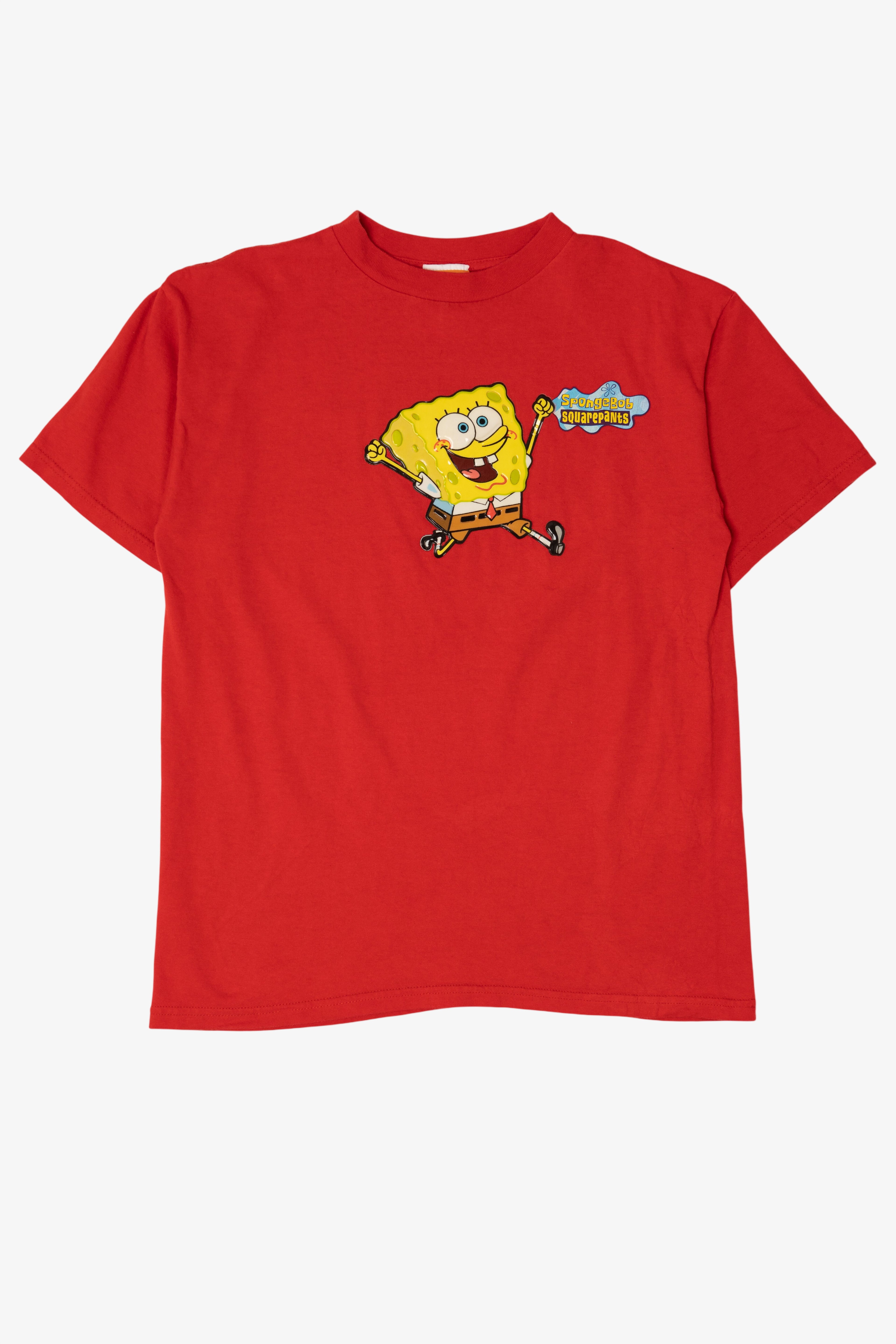 Vintage Red Nickelodeon Spongebob Squarepants T-Shirt (2000s)