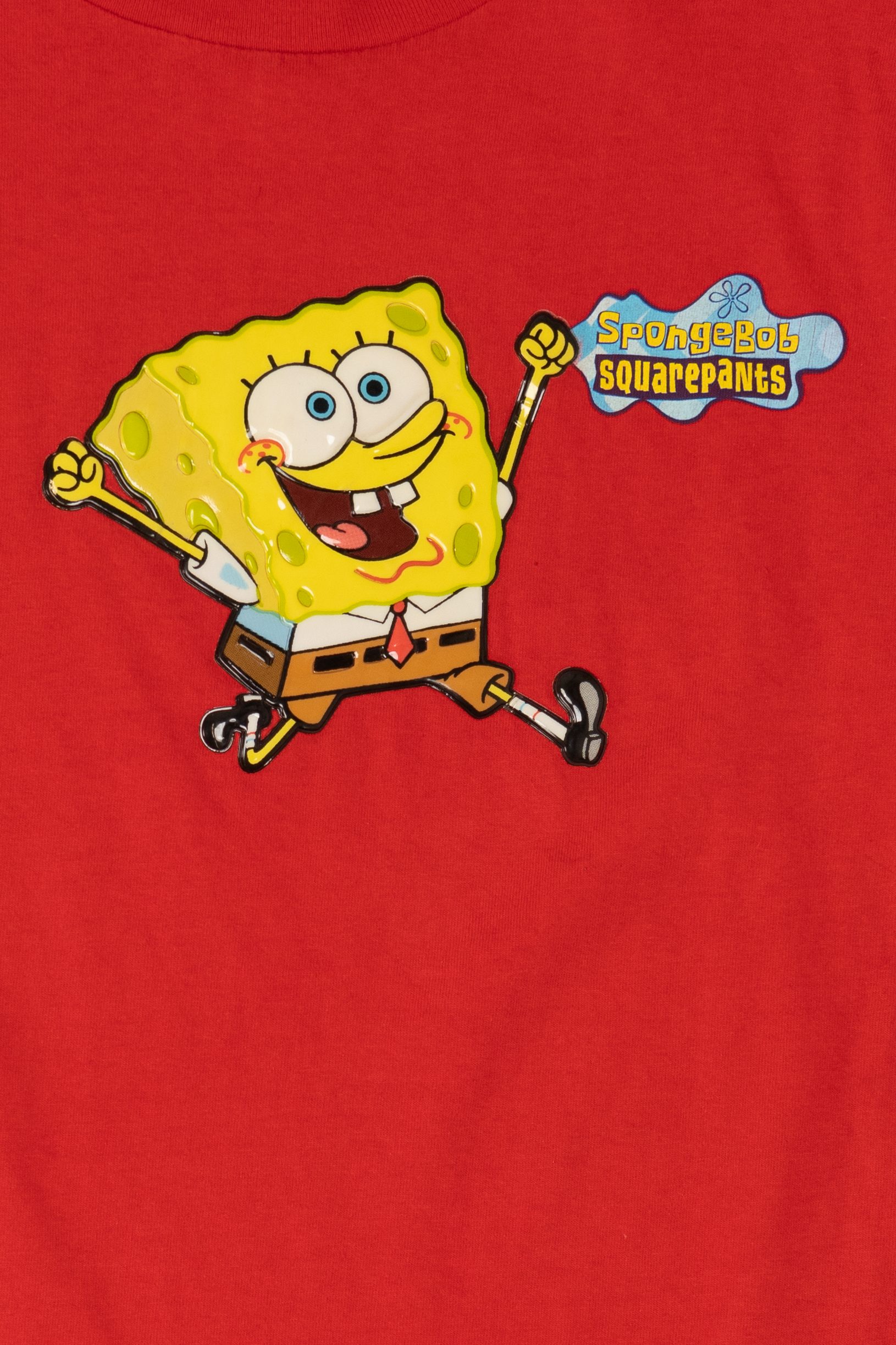 Vintage Red Nickelodeon Spongebob Squarepants T-Shirt (2000s)
