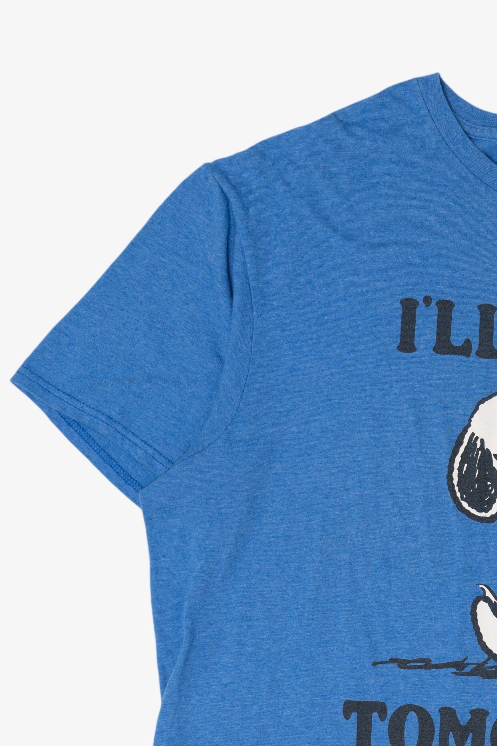 Blue Peanuts "I'll Do It Tomorrow" Snoopy Funny  T-Shirt (2020s)