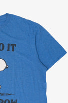 Blue Peanuts "I'll Do It Tomorrow" Snoopy Funny  T-Shirt (2020s)