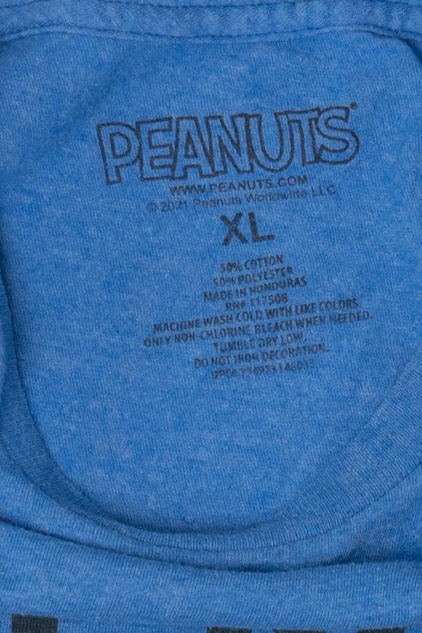 Blue Peanuts "I'll Do It Tomorrow" Snoopy Funny  T-Shirt (2020s)