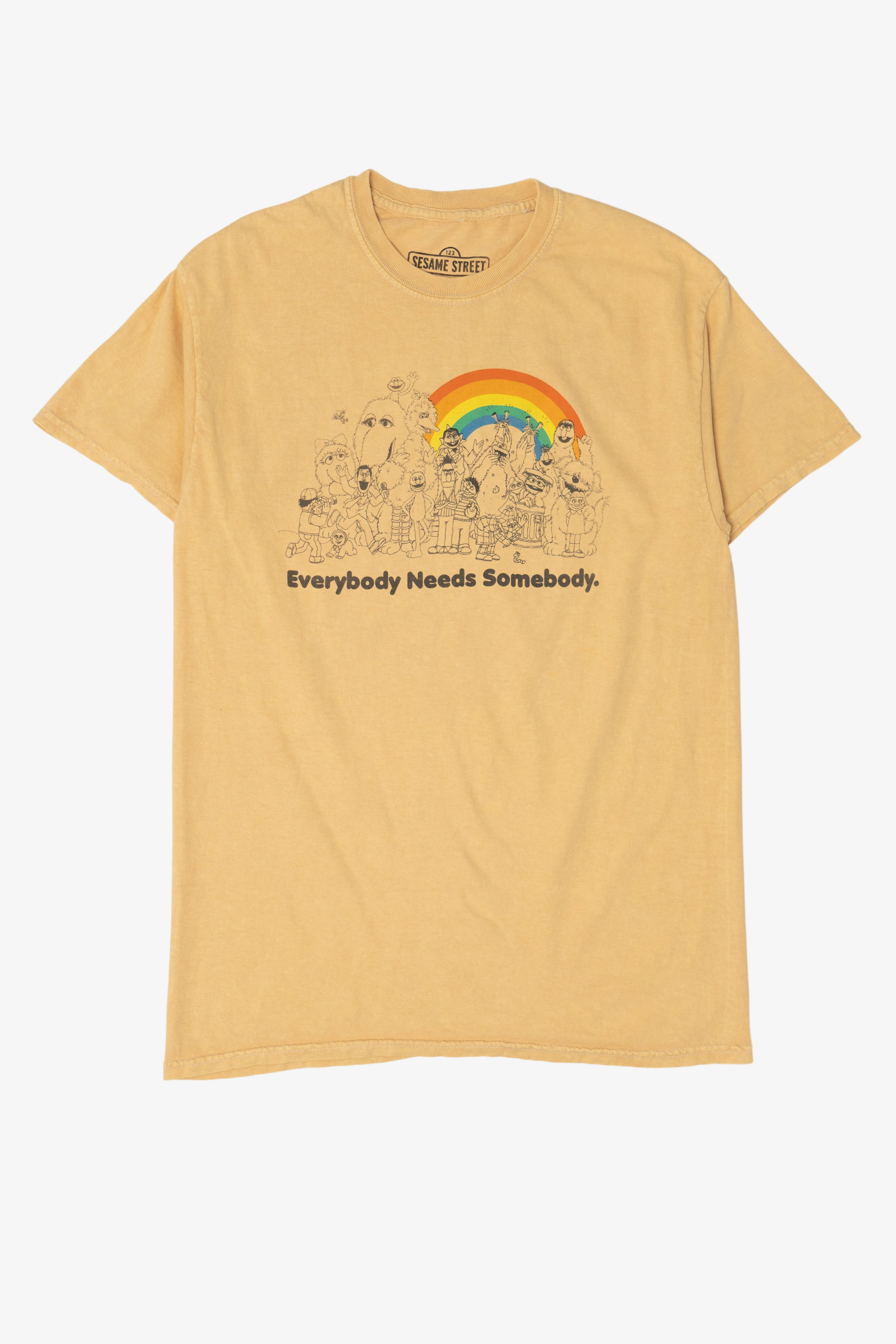 Yellow Sesame Street "Everybody Needs Somebody" T-Shirt (2010s)