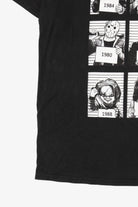 Black Tee Styled Horror Movie Icons Police Line Up T-Shirt (2020s)