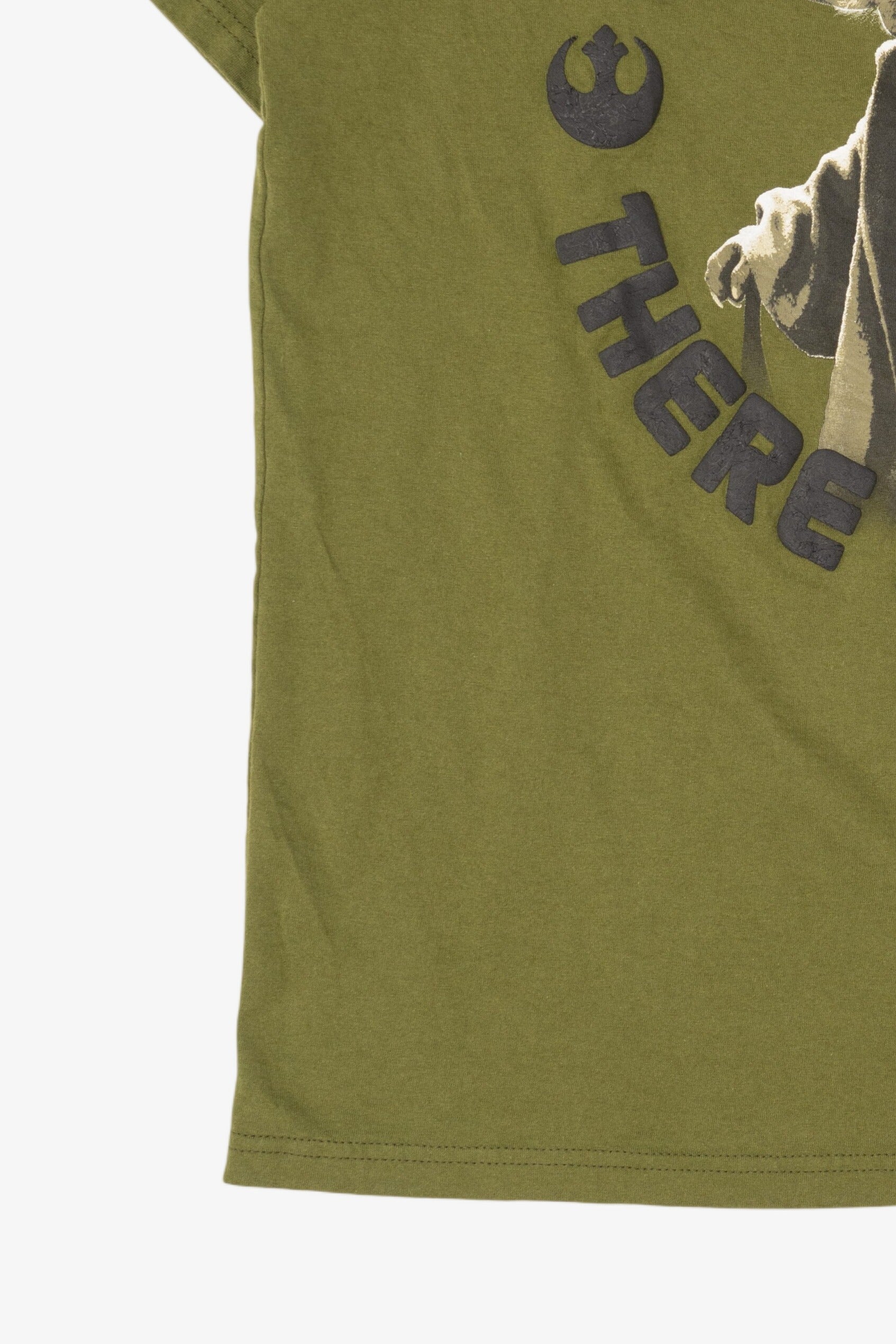 Green Embossed Yoda Star Wars "Do Or Do Not There Is No Try" T-Shirt (2010s)