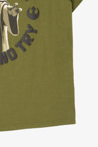 Green Embossed Yoda Star Wars "Do Or Do Not There Is No Try" T-Shirt (2010s)