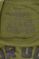 Green Embossed Yoda Star Wars "Do Or Do Not There Is No Try" T-Shirt (2010s)