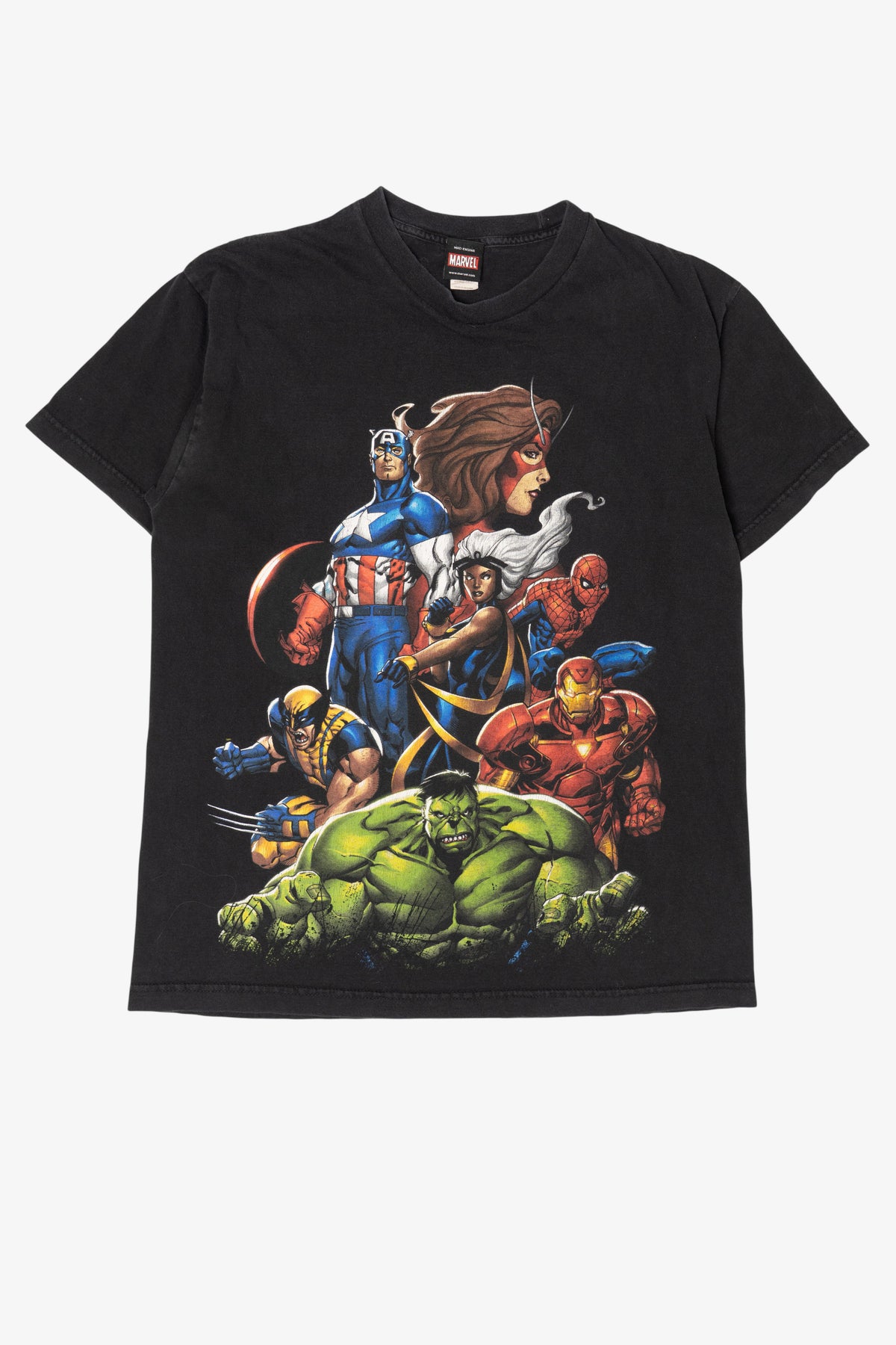 Vintage Marvel Avenger's Superheroes Black T-Shirt (2000s)