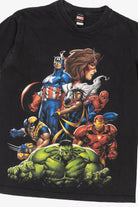 Vintage Marvel Avenger's Superheroes Black T-Shirt (2000s)