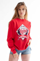 Vintage Red Twins World Series Champs Sweatshirt (1987)