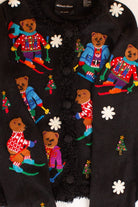 Vintage Ski Bears Ugly Christmas Cardigan (1990s)