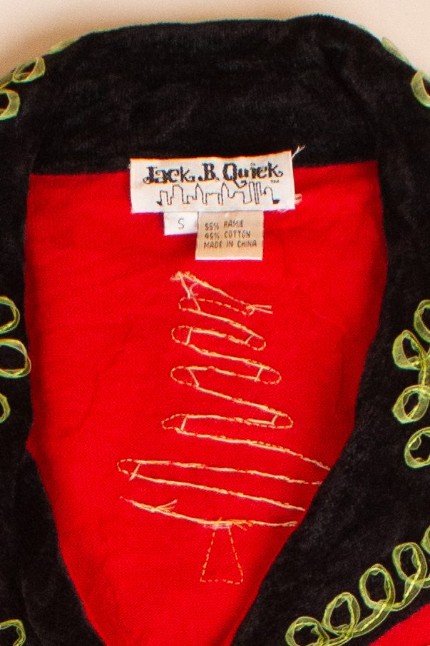 Vintage Ribbon Trees Christmas Cardigan (2000s)