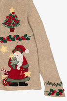 Vintage Beige Tiara International Santa Ugly Christmas Cardigan (2000s)