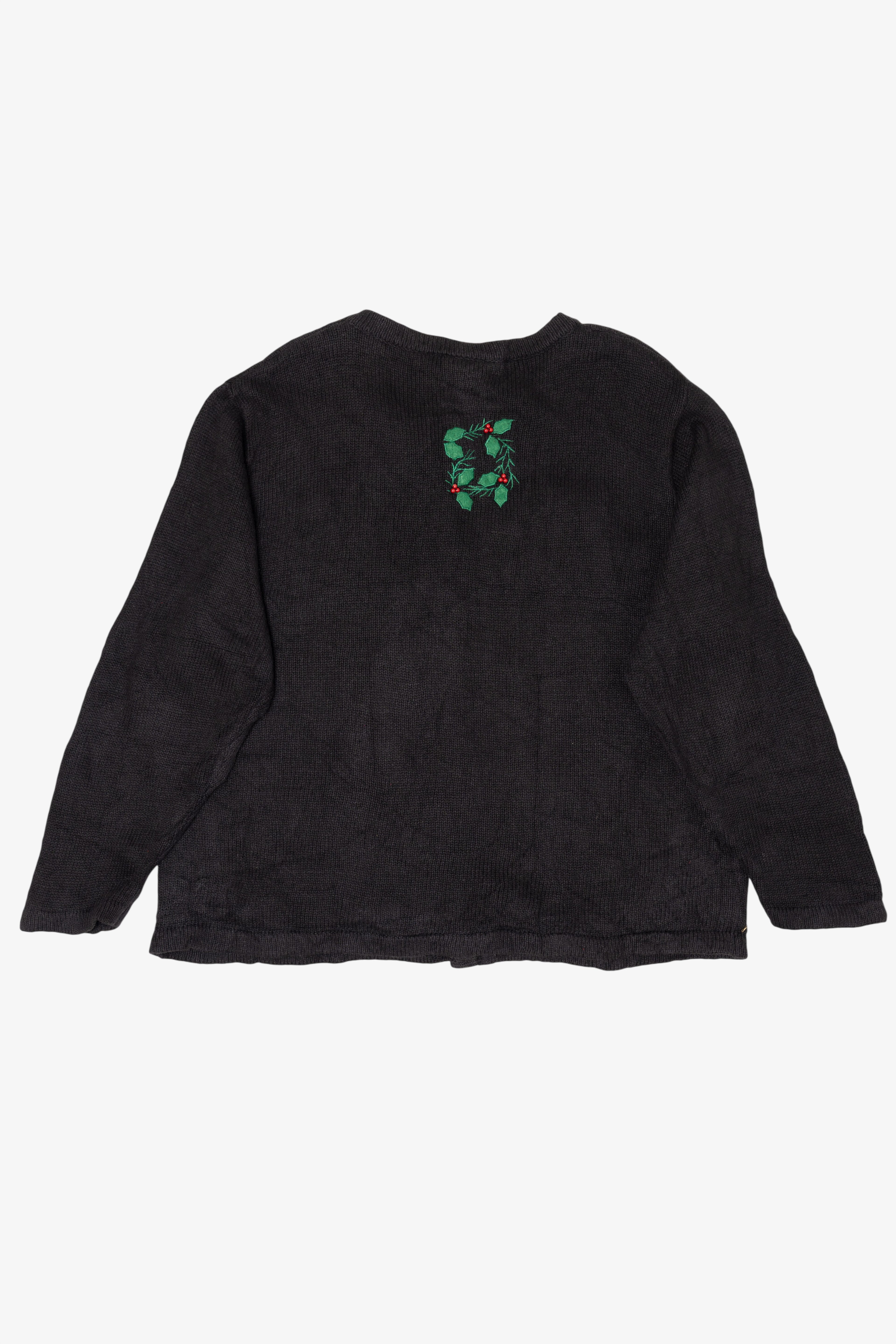 Vintage Black Bobbie Brooks Nutcrackers Ugly Christmas Cardigan (1990s)