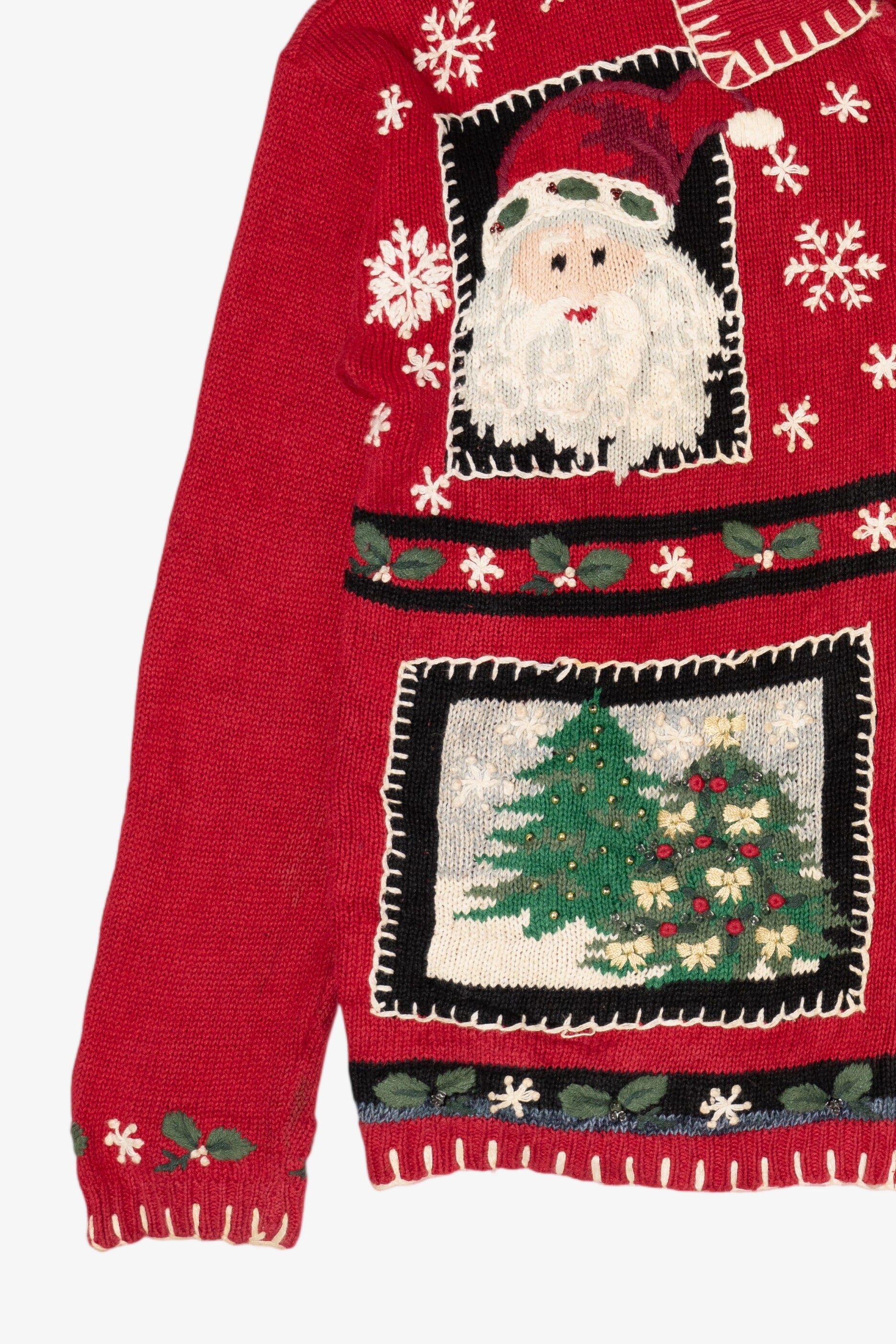 Vintage Red Carolina Colours Ugly Christmas Cardigan (1990s)