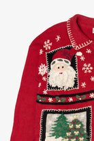 Vintage Red Carolina Colours Ugly Christmas Cardigan (1990s)