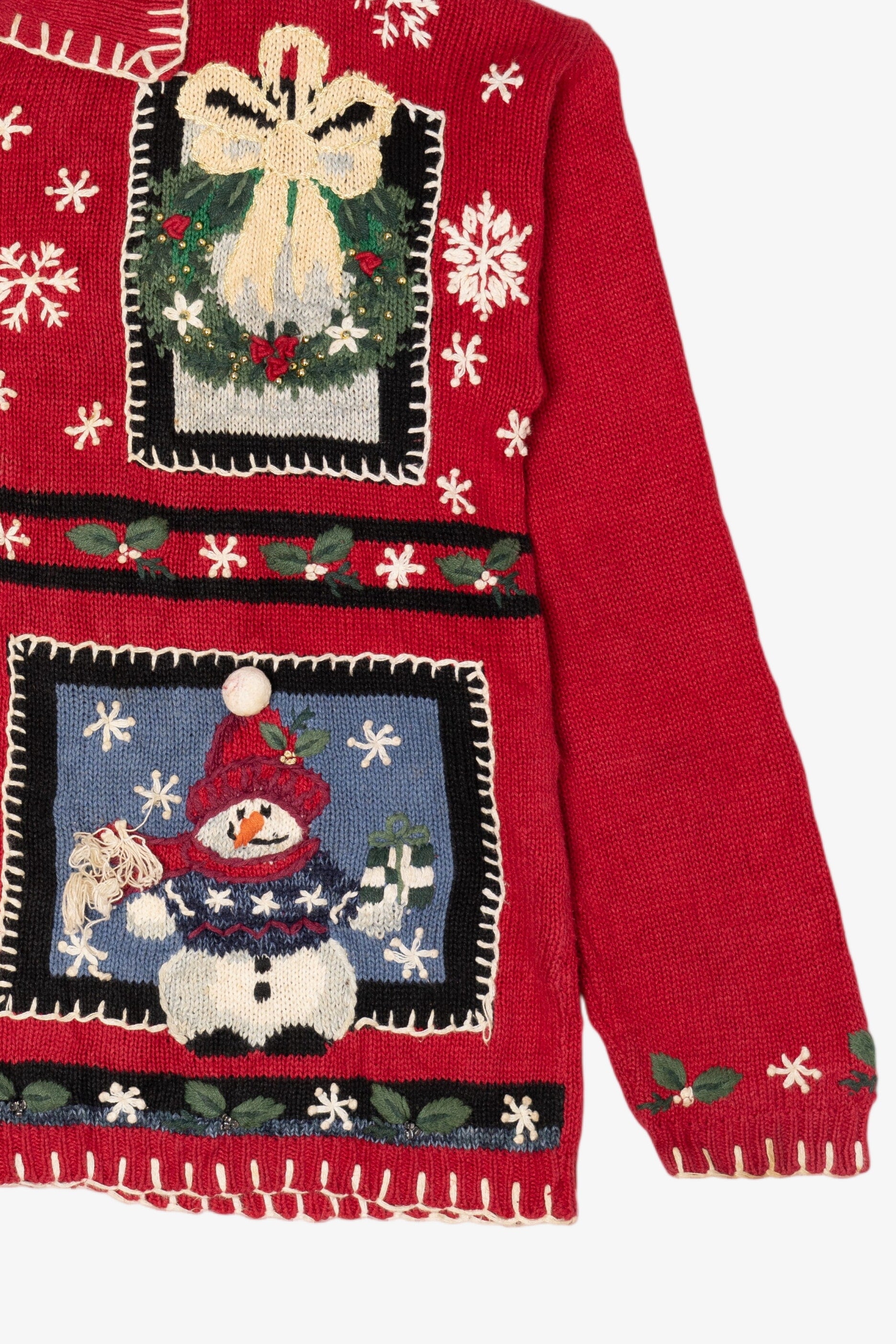Vintage Red Carolina Colours Ugly Christmas Cardigan (1990s)
