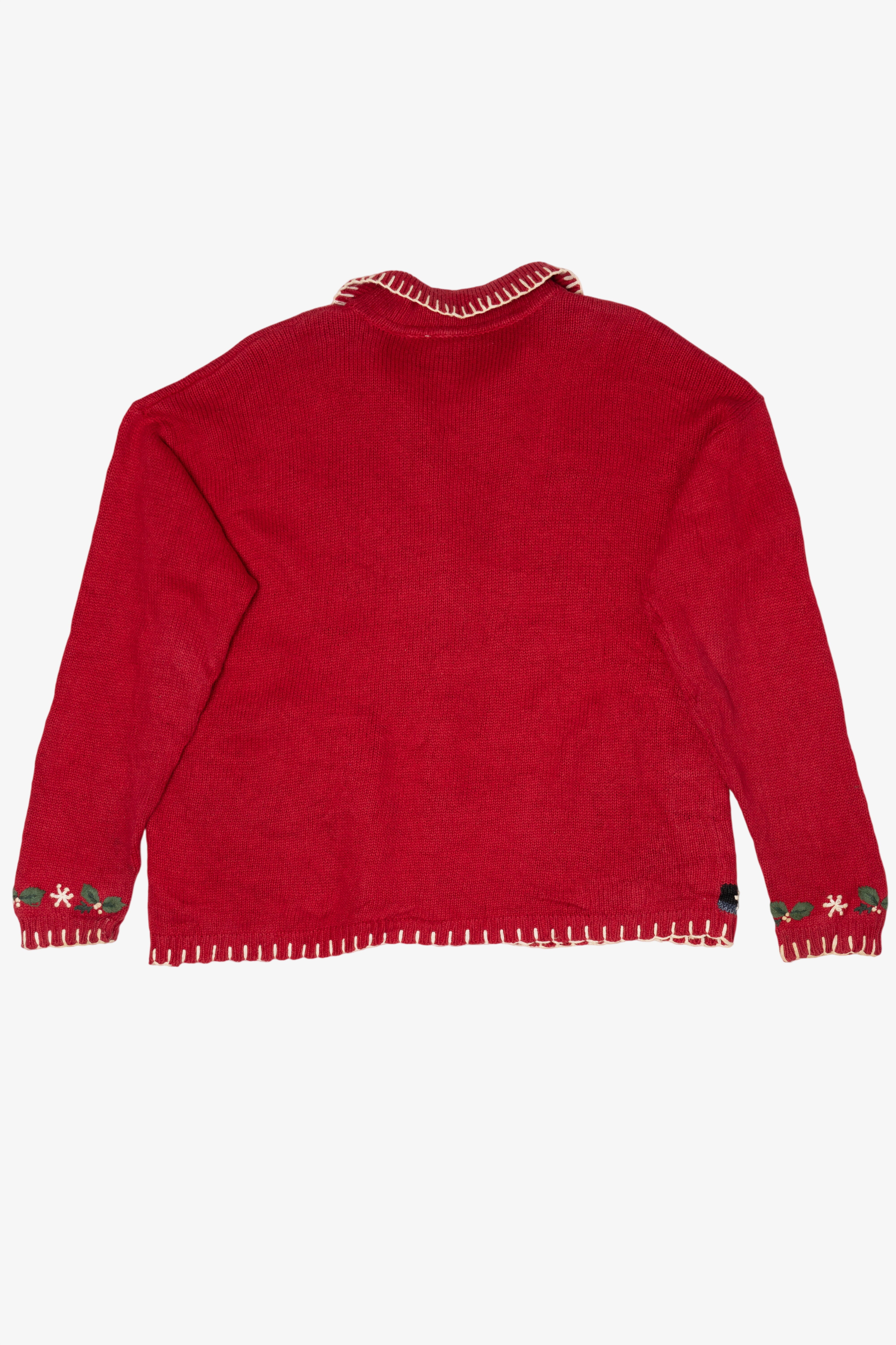 Vintage Red Carolina Colours Ugly Christmas Cardigan (1990s)