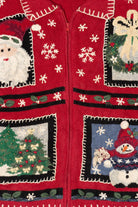 Vintage Red Carolina Colours Ugly Christmas Cardigan (1990s)