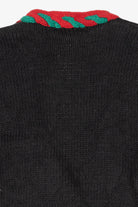 Vintage Black Rosanna Snowman Ugly Christmas Cardigan (1990s)